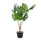 36" Green Vinyl Contemporary Potted Artificial Tree